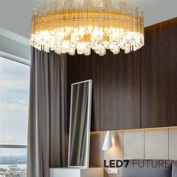 Loft Industry Modern - Crystall Pipe Chandelier